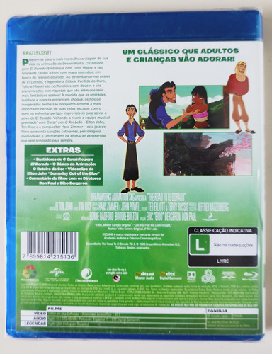 Blu Ray O Caminho Para El Dorado (lacrado)