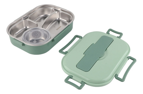 Fiambrera De Acero Inoxidable Caja Bento Portátil De 4