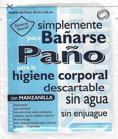 Paños Touch De Higiene Personal - Manzanilla X 100 Sobres.