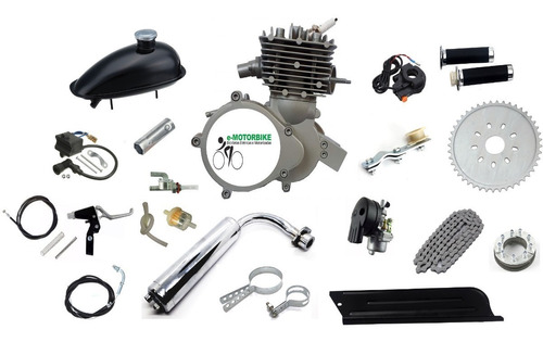 Kit Motor 100cc Completo Bicicleta Motorizada Emotorbike