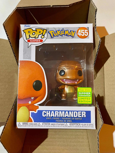 Funko Pop Pokemon Charmander Metalico Sdcc Summer 2022