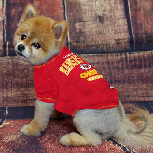Camiseta Nfl Kansas City Chiefs Para Perros Y Gatos, Talla M