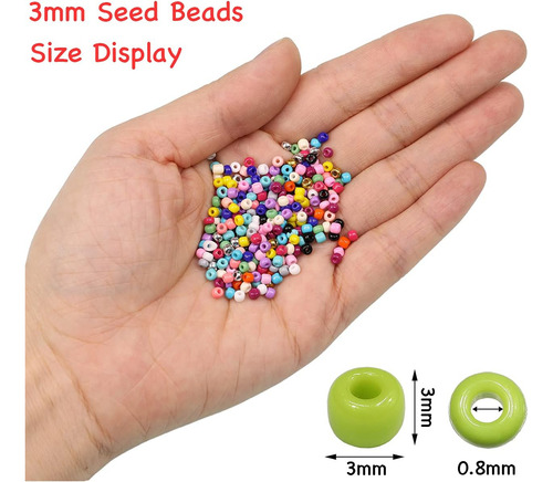 Balabead Perla Negra Opaca Color 3mm Perlas De Semilla Al...
