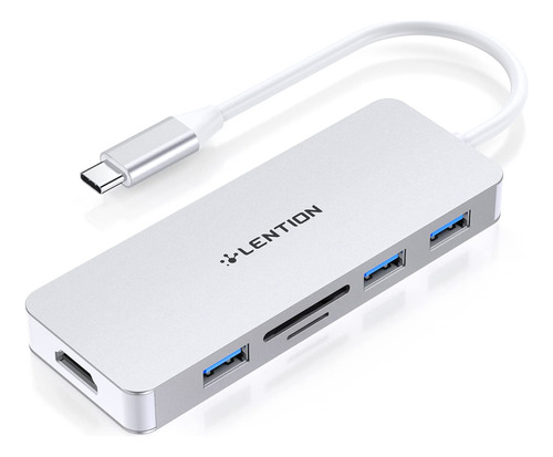 Lention Hub Usb C Con 4k Hdmi, 3 Usb 3.0, Lector De Tarjeta