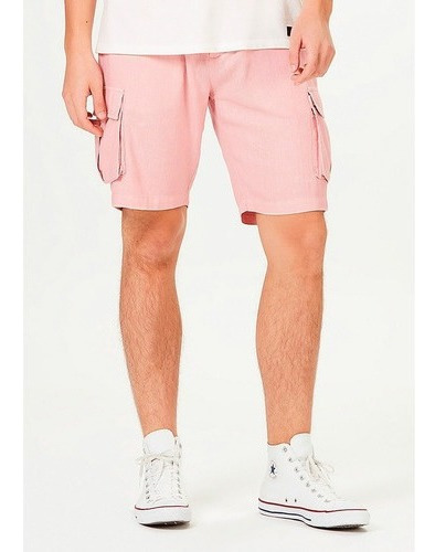 Bermuda Cargo Masculina Em Linho Herinh