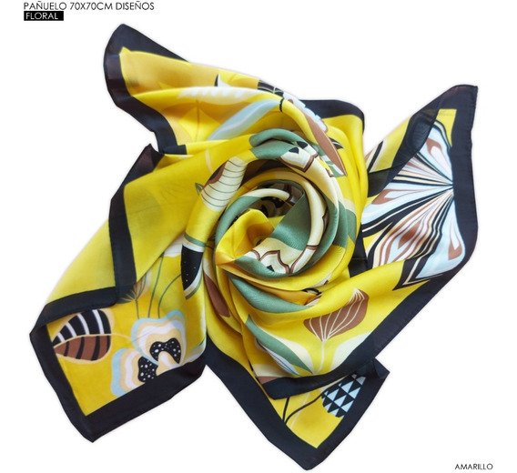 Pañuelo Silk Feeling Tie-dye Amarillo 70x70cm 