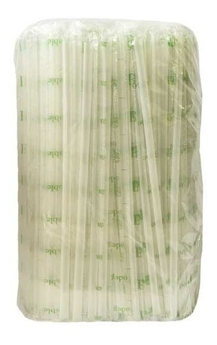 Popote Biodegradable 21 Cms Estuchado Uralva 6000  Piezas