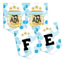 Comprar Kit Imprimible Banderín Feliz Cumple Selección Argentina