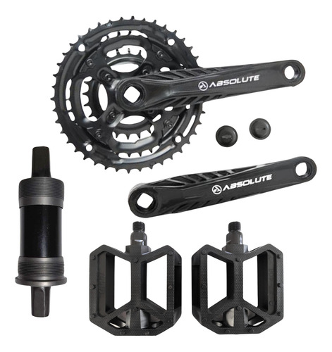 Pedivela Bicicleta 42d Gts+ Movimento Central E Pedal Nylon 
