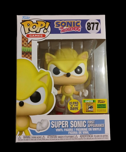 Funko Pop Super Sonic 877 Glows San Diego Cómic Con 2022
