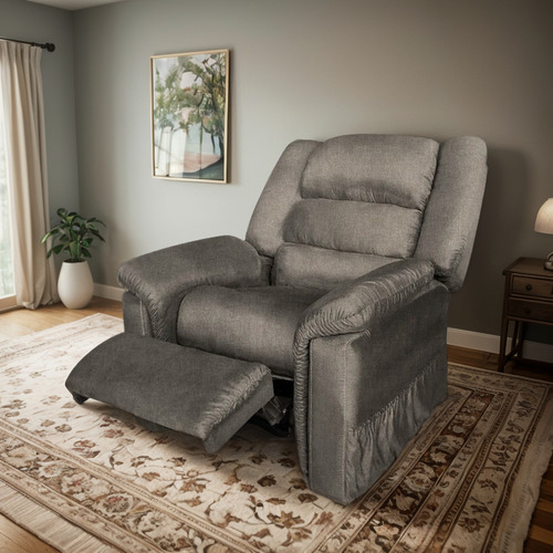 Reposet Elara Lino Gris Sofa Sillon Mueble Sala Plaza