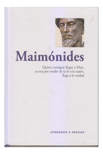 Maimonides. Aprender A Pensar. Centro/congreso