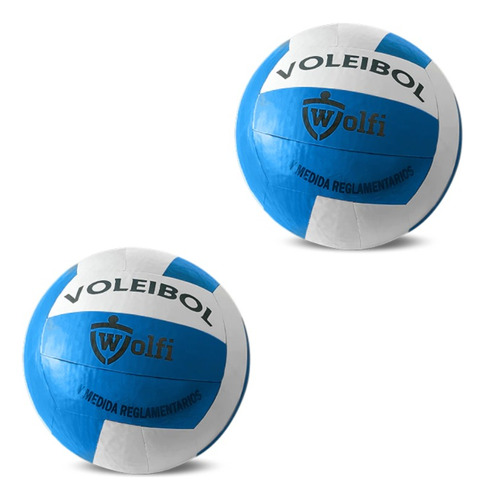 Pelotas De Voley Cuero Sintetico Tricolor Indoor Pack X2