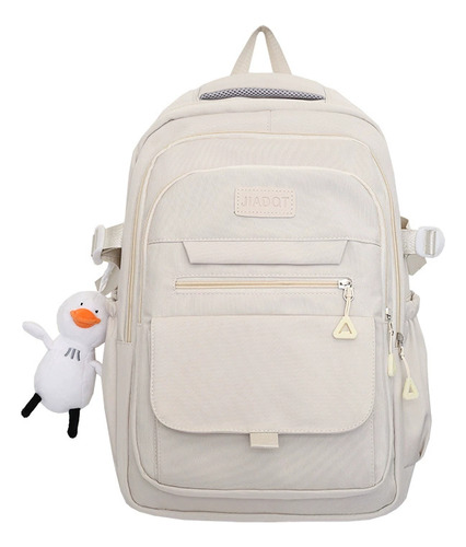 Nueva Mochila Clásica Para Campus, Mochila Impermeable, Bolso De Viaje Para Exteriores, Mochila Para Computadora Portátil De Gran Capacidad. Blanco