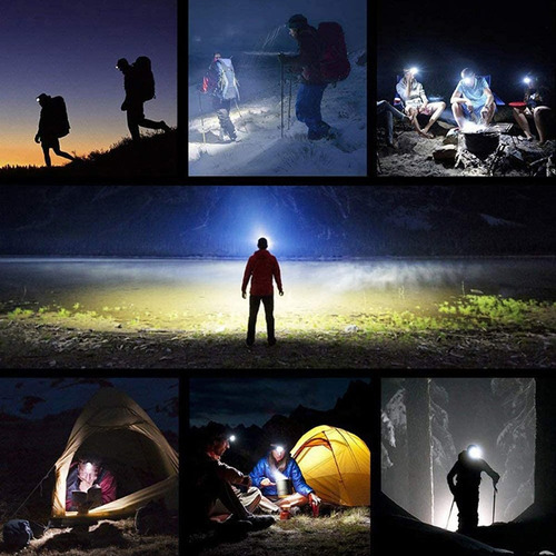 Linterna Minero Cabeza Led Cob Vincha Recargable Con Iman Color De La Luz Blanca