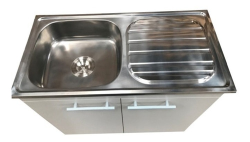 Imagen 2 de 3 de Mueble Lavadero Cocina 80 Cm Bacha Acero Inoxidable