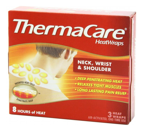 Thermacare Air-activated Heatwraps, Cuello, Mueca & Hombro,