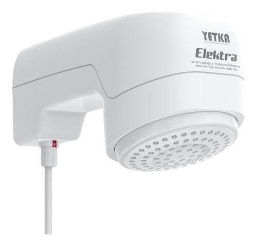 Ducha Eléctrica Regulable Elektra 220v Blanca Yetka