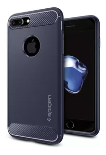 Funda Spigen Rugged Armor Para iPhone 7 Plus /8 Plus Color Azul Marino