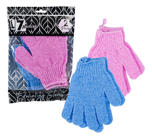 Guantes Exfoliantes Doble Cara Facial Y Corporal Pack 4 Und