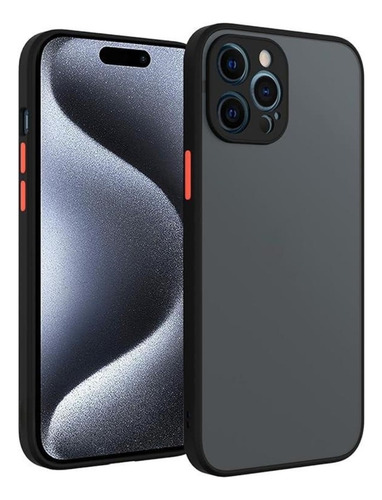 Funda Case Para Samsung A72 Ahumado Mate Negro Antishock