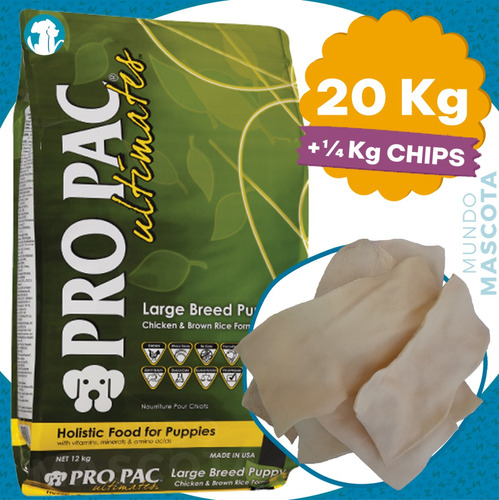 Comida Perro Cachorro Lb Pro Pac 20 Kg + Comedero + Envío