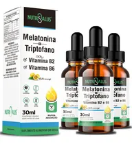 Comprar Kit 3 Melatonina Com Triptofano Vitaminas B2 B6, Rápida Absorção, Em Gotas, Formula Exclusiva, Rápida Absorção Sabor Maracujá Nutri Salus 30ml