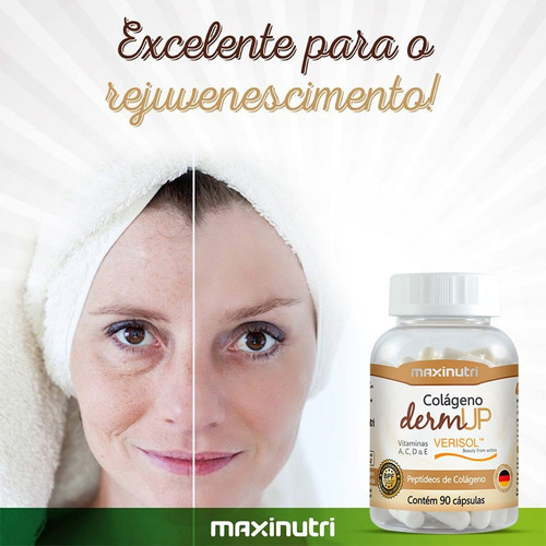 Colágeno Dermup Verisol® Maxinutri 750mg Com 90 Cápsulas