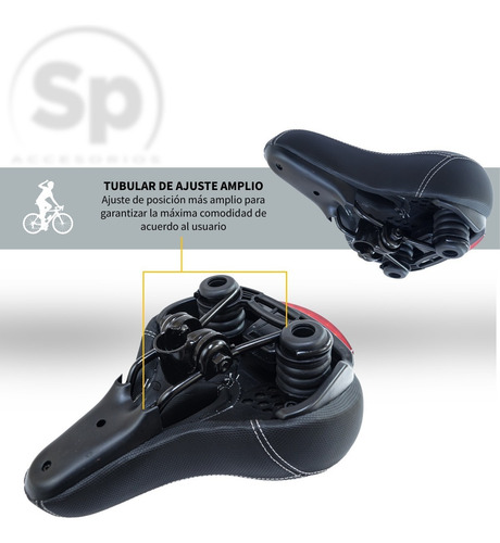 Imagen 4 de 10 de Asiento Universal Bicicleta Unisex Anti Prostático Con Luz