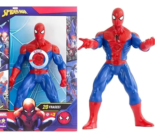 Boneco Homem Aranha 20 Frases Super Herói Vingadores Marvel