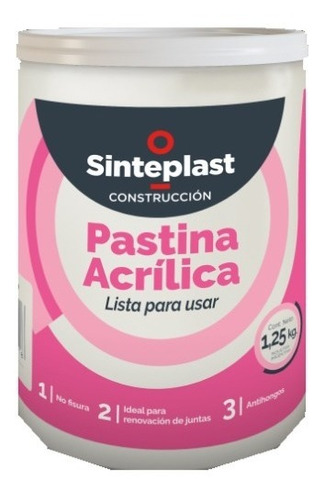 Pastina Acrilica Sinteplast Lista Para Usar X 1,25kg Colores