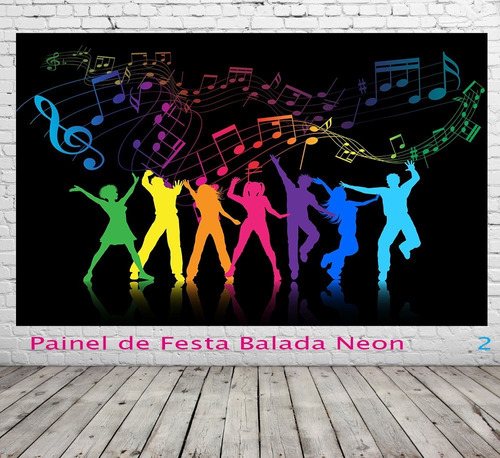 Imagem 1 de 3 de Painel De Festa Balada Neon 150x100 Cm