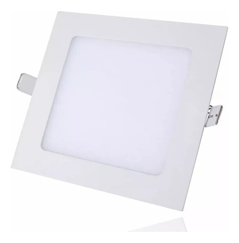 Plafón Led Cuadrado Embutible 6w Luz Fria Candela X 10 Uni