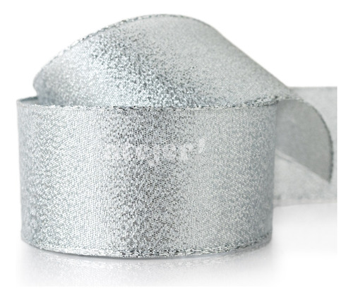 Imagen 2 de 6 de Cinta Navideña Lurex 80mm Cordón De Oro X 10 Mts + Calidad