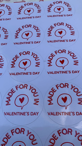 Papel Encerado + Stickers San Valentín Y Cinta De Corazones
