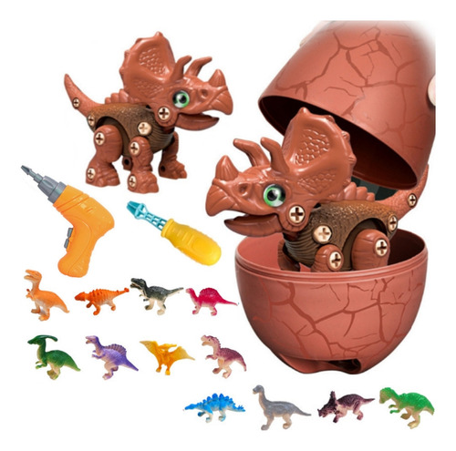 Set De Juguetes De Huevos De Dinosaurio Para Niños Ensamblad