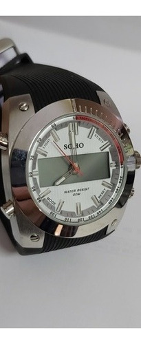Reloj Soho Original Análogo Y Digital Cristal Caucho Biling