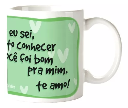 Caneca Declaração De Amor: Tradução Do Que Eu Sinto Por Você (Preta)