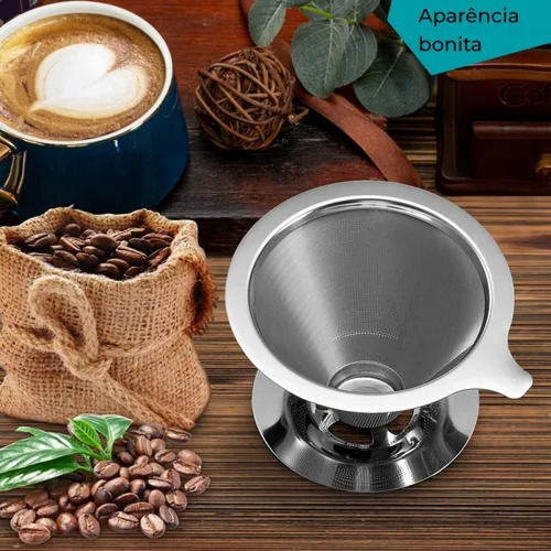 Coador De Café De Aço Inoxidável Para Despejar, Sem