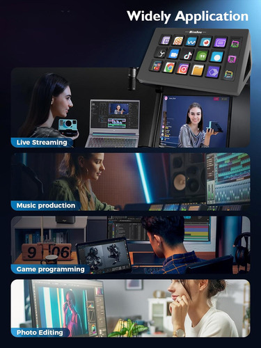 M Stream Deck, Teclado Lcd Visual Personalizado Con 15