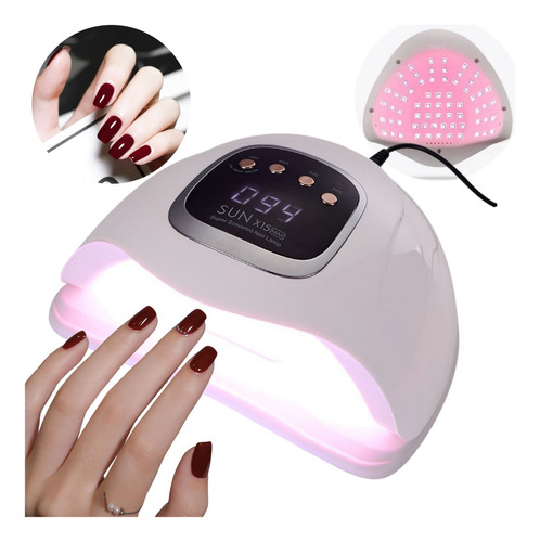 Lampara Uv Para Uñas Profesional 320w/66 Led Secadora Uñas