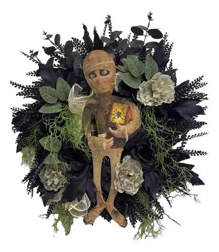 Corona De Halloween, Corona De Flores De Momia Para