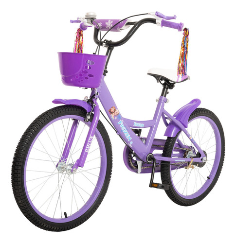 Bicicleta Infantil Aeiou R20 Qk-13 Con Campana Color Morado Tamaño Del Cuadro 20