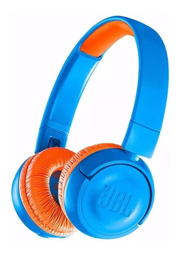 Fone de ouvido on-ear sem fio JBL JR300BT JBLJR300BT rocker blue com luz LED