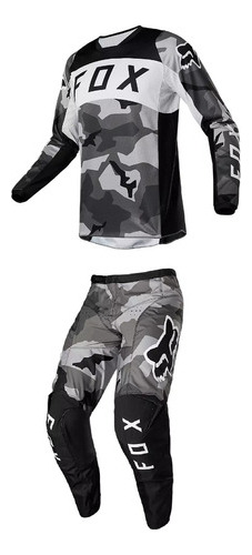 Equipo Conjunto Fox 180 Bnkr Motocross Enduro Mx Negro Ride