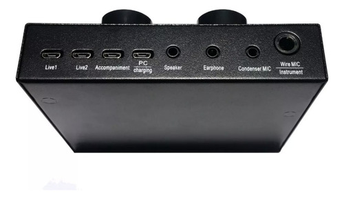 Kit Grabación Micrófono Condenser Placa Sonido Audio Dx-v8 Color Negro