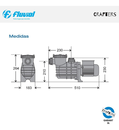 Bomba Centrífuga Para Pileta Fluvial Plata 4 1hp 220v Monofásica 21800l/h