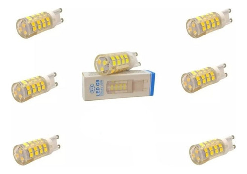 Kit 5 Lampada Led Halopim G9 5w Para Lustre E Arandelas 0065 Cor Da Luz Branco-frio 110v/220v