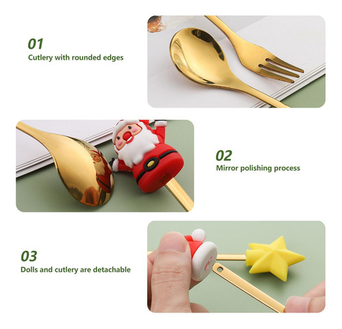 Cucharas De Café Navideñas Juego De Cucharas De Café Navideñ