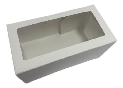 100 Cajas Para 2 Quequitos O Cupcakes Blanca 17.5x8.6x8.6 Cm